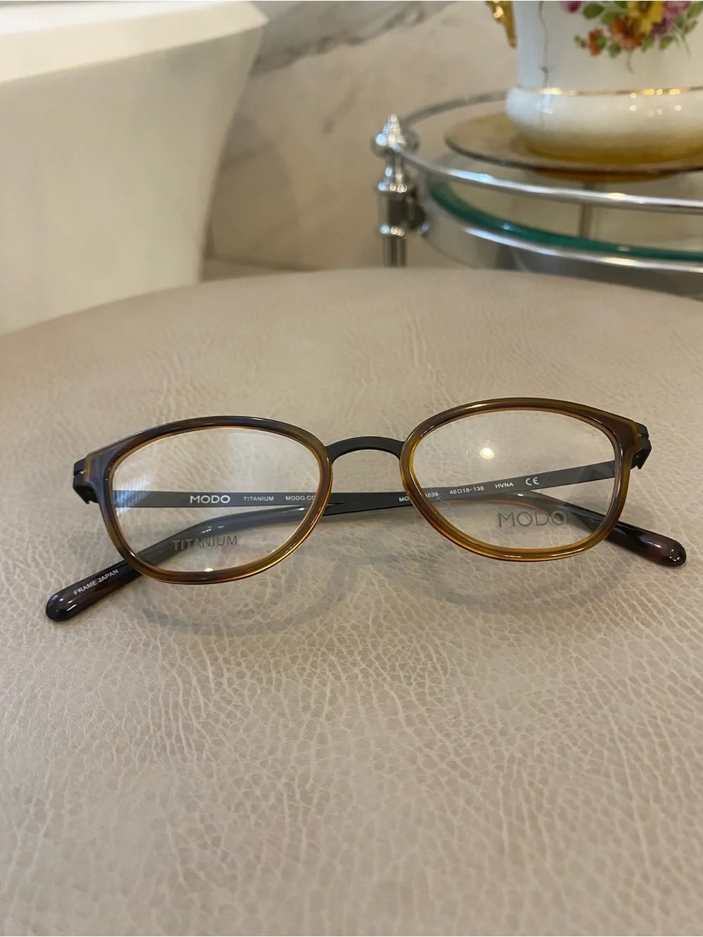 MODO 4539 Women's Ultra-Light Titanium Cat Eye Glasses in Brown | 46 18 138